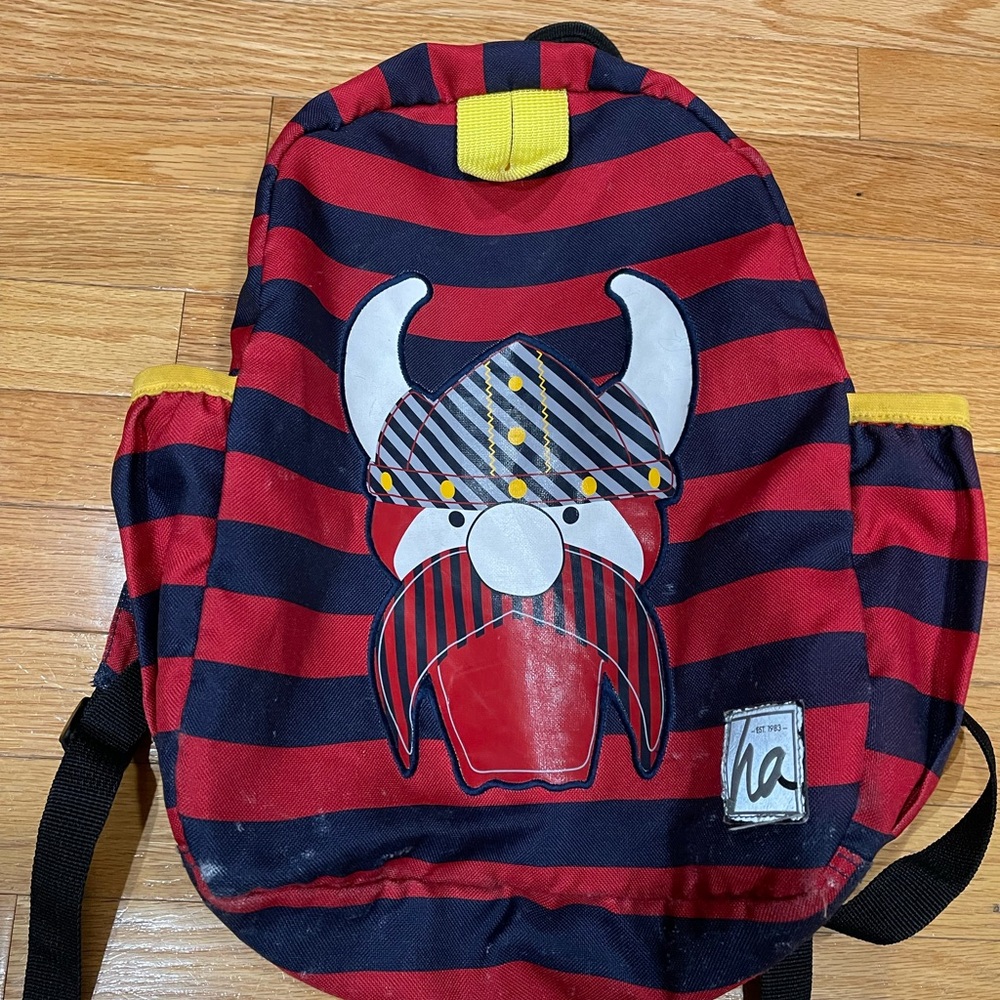 Hanna Andersson Red and Navy Viking Backpack